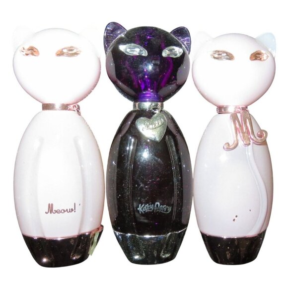 Kate Perry 3.4oz bottles Purr & Meow EDP Jasmine Orchid Musk Amber Lily Freesia - Picture 2 of 7